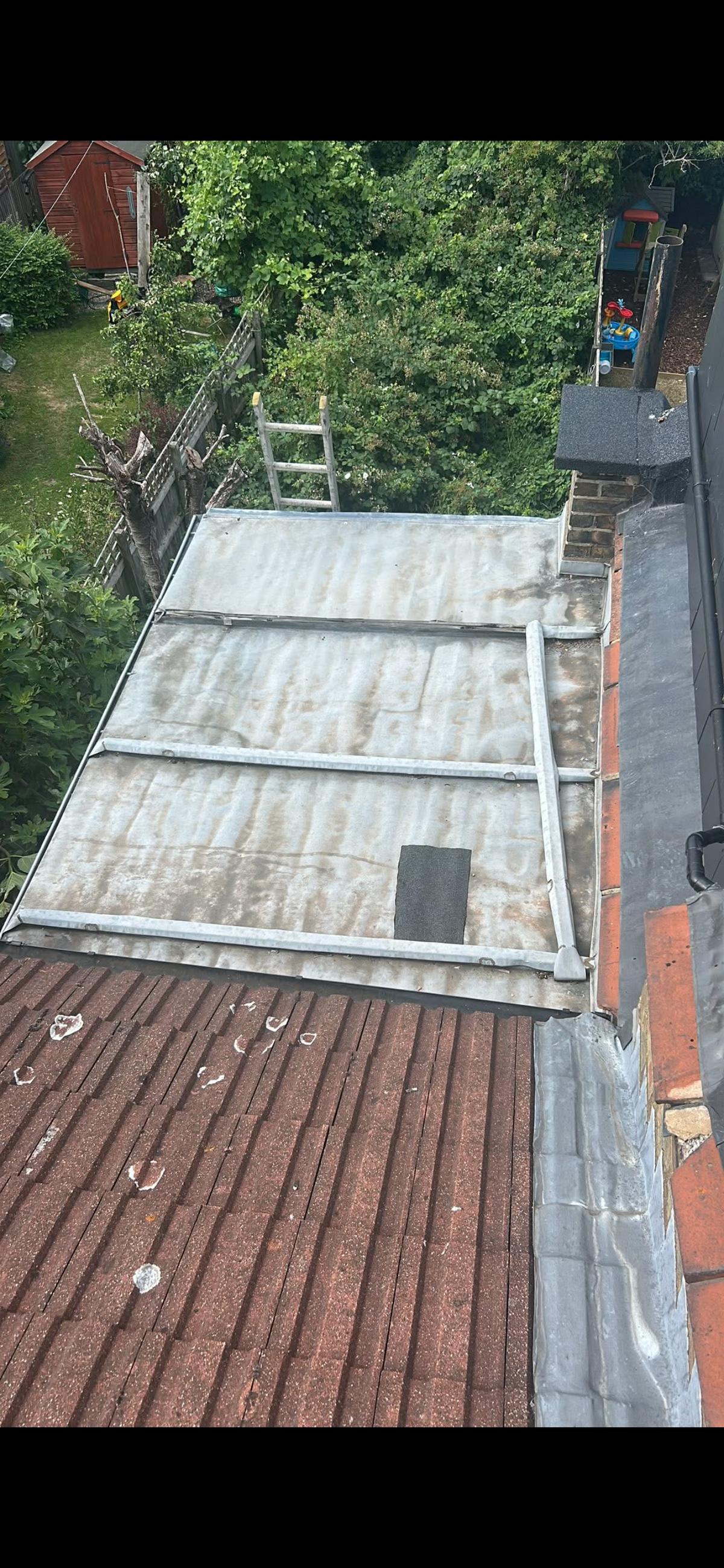 Old flat roof before