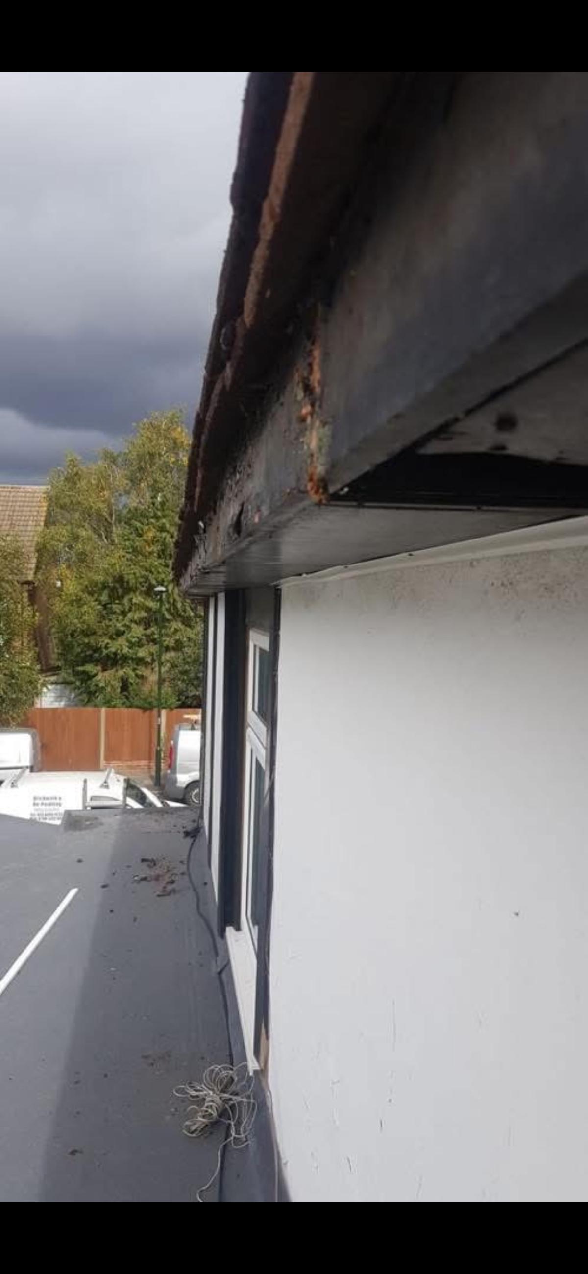 Rotten fascia before
