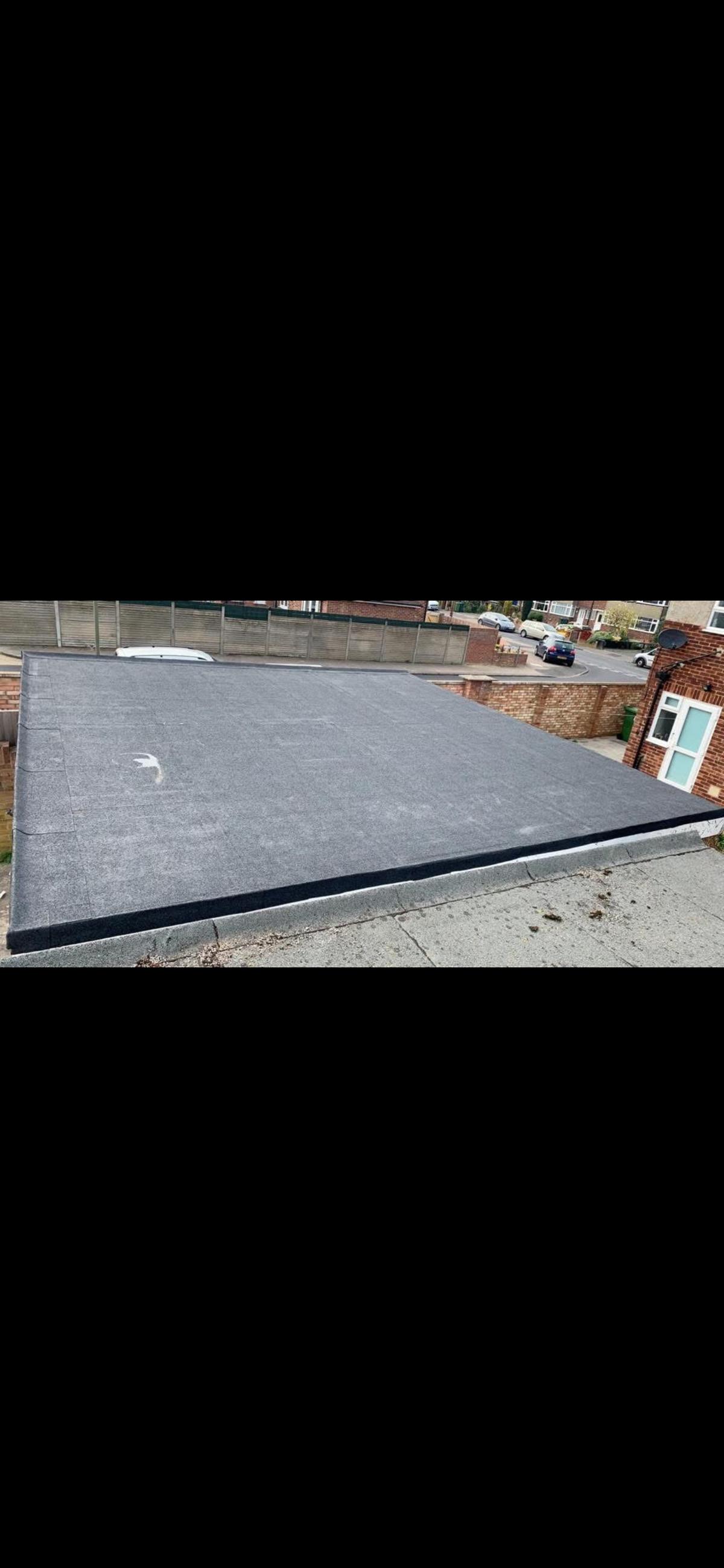Completed felt roof