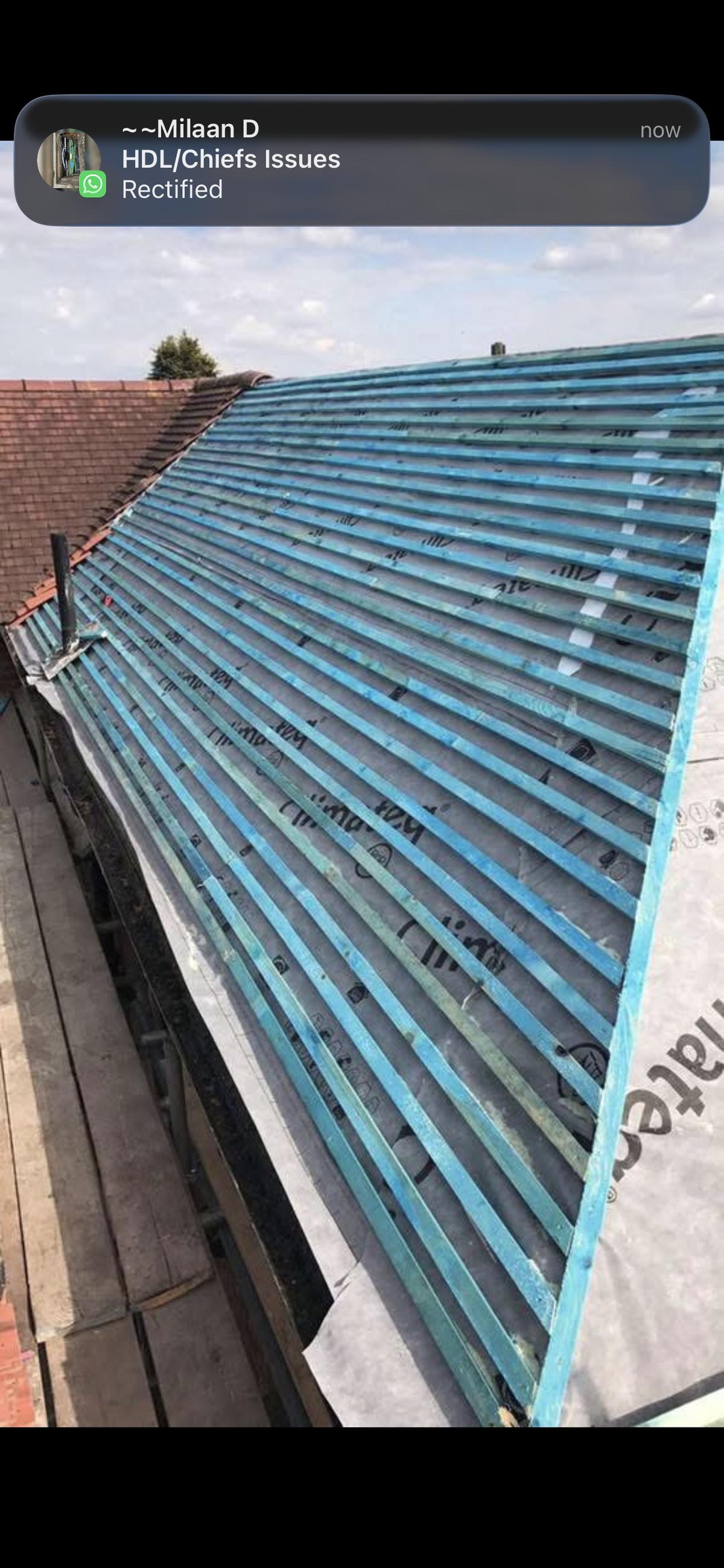 Battens laid