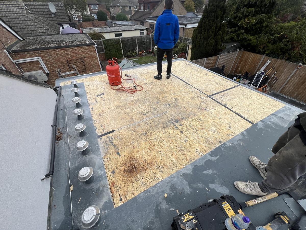 Flat roof deck repair