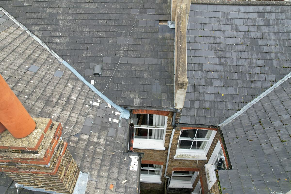 Drone aerial roof survey